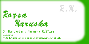 rozsa maruska business card